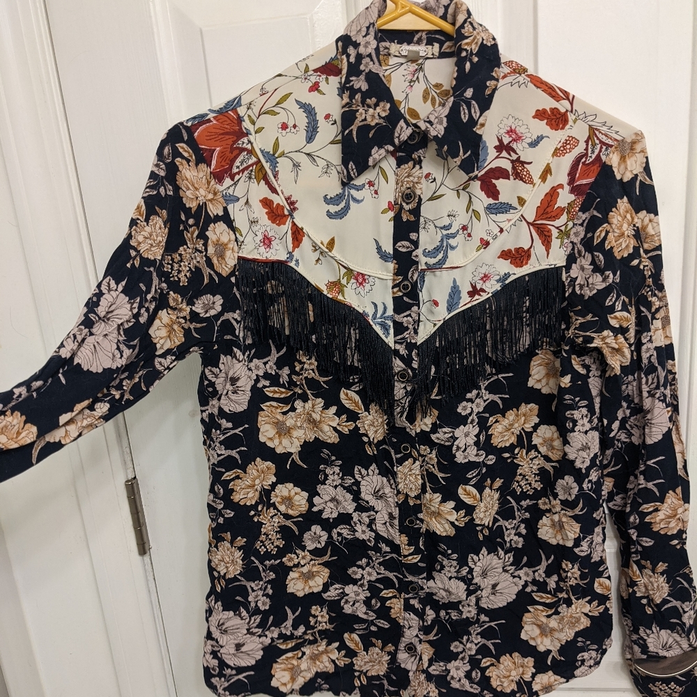 Gimmicks small western hippy boho shirt